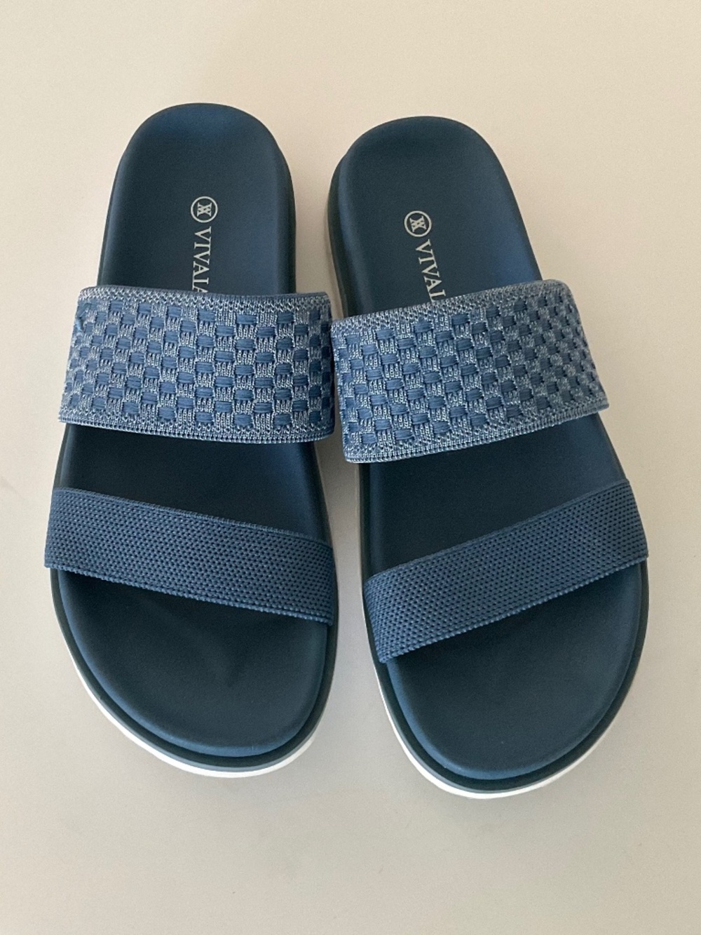 VIVAIA Naina Double Strap Slide Sandal in Blue Size EU 40 Sz 9